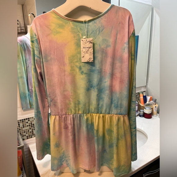 Size XL Suvimuga Tie Dye Babydoll Top - Picture 5 of 6